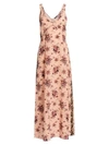 R13 Floral & Leopard Trim Slip Dress