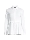 DONNA KARAN Peplum Dress Shirt