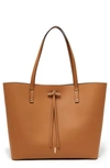 Thacker Fran Leather Tote In Miel