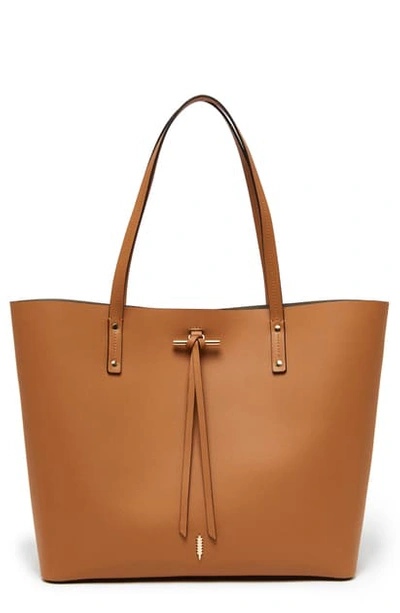 Thacker Fran Leather Tote In Miel