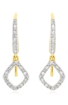 Monica Vinader Diamond And 18k Yellow Gold Vermeil Riva Mini Kite Drop Earrings In Yellow Gold/ Diamond