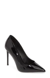 Steve Madden Vala Pointed Toe Pump In Black Patent