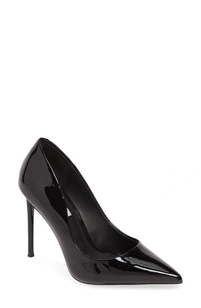 Steve Madden Vala Pointed Toe Pump In Black Patent