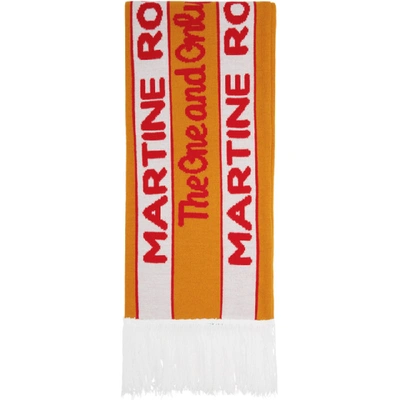 Martine Rose 橙色 And 绿色 Football 围巾 In Orange/gree