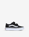 Vans Blk/white Old Skool V Suede And Canvas Low-top Trainers 9-10 Years Eur 37 / 4 Uk In Blk/white