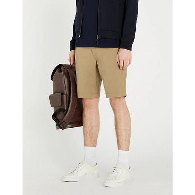 Ted Baker Selshor Stretch-cotton Chino Shorts In Natural
