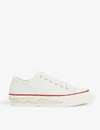 SANDRO FLAME CANVAS AND LEATHER TRAINERS,R00059964