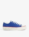 SANDRO FLAME CANVAS AND LEATHER TRAINERS,R00059964
