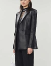 OFF-WHITE SINGLE-BREASTED LEATHER BLAZER,R00052612