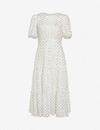TED BAKER Mariani metallic fleck-print tiered woven midi dress,R00113161