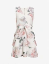 TED BAKER WOMENS IVORY DEWANA BOUQUET FLORAL-PRINT WOVEN MINI DRESS 6,R00113025