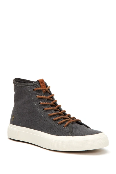 Frye Ludlow Canvas High-top Sneaker In Grey
