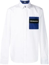 KARL LAGERFELD LOGO PATCH EMBROIDERED SHIRT