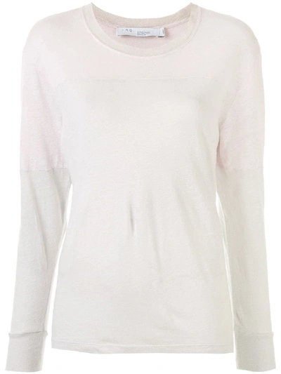 Iro Lupa Two-tone Top In Grey