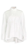 BROCK COLLECTION Cotton Linen Drawstring Blouse