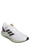 Adidas Originals Adidas 4d Run 1.0 Sneakers Eg6264 In White/ Black/ Gold Metallic