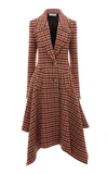 JW ANDERSON ASYMMETRIC CHECKED WOVEN COAT,808377