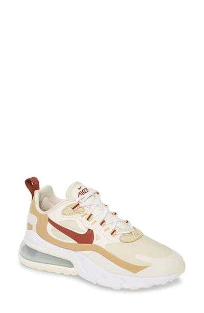 Nike Air Max 270 React Sneaker In Gold/ Cinnamon/ Ivory