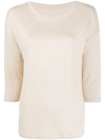 Majestic Boxy Fit T-shirt In Neutrals