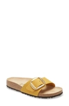 Birkenstock Madrid Hex Slide Sandal In Ochre Nubuck Leather