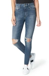 JOE'S THE HI HONEY RIPPED CUT HEM ANKLE SKINNY JEANS,TSGBLF5785