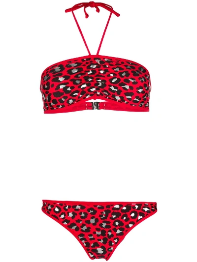 Zadig & Voltaire Leopard-print Bikini Set In Black