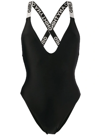 Zadig & Voltaire Girls Can Do Anything Swimsuit In Black