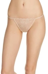 Jason Wu Collection Classic Lace Thong In Rugry Tan
