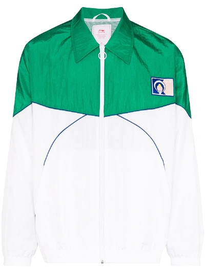 Li-ning Colour Block Track Jacket In White