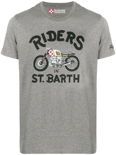 Mc2 Saint Barth Riders Short Sleeve T-shirt In Grey