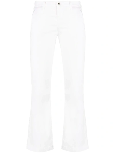 Liu •jo Low-rise Cropped Trousers In White