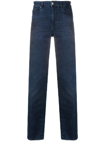 Hugo Boss Mid-rise Slim-fit Jeans In Blue