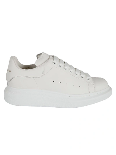 Alexander Mcqueen Perforated Logo Sneakers In White