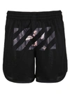 OFF-WHITE CARAVAGGIO ARROW MESH SHORTS,11378383