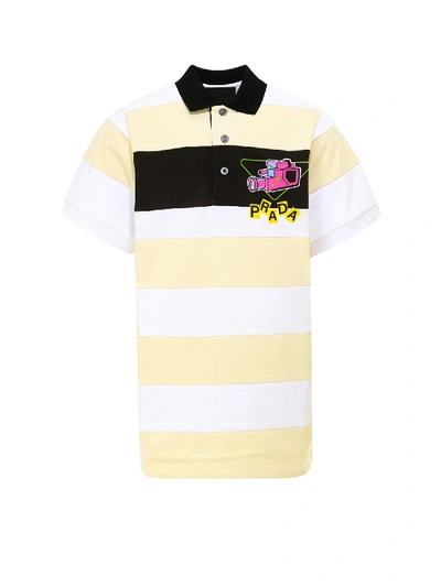 Prada Polo Shirt In Yellow