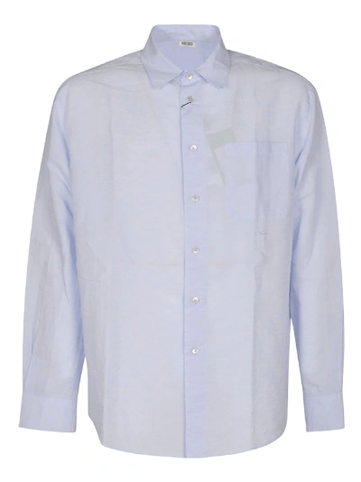 Kenzo Casual Overshirt In Light Blue