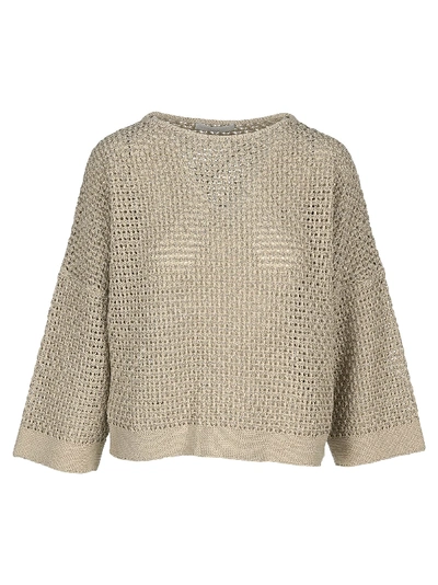 Fabiana Filippi Open Knit Jumper In Neutrals