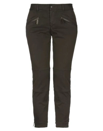 DSQUARED2 DSQUARED2 WOMAN PANTS DARK GREEN SIZE 2 COTTON, ELASTANE,13458173CN 4