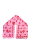 Alexander Mcqueen Silk Skull Scarf In Red