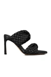 Bottega Veneta Leather Intreccio Open Top Mules 8cm In Black