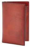Bosca Old Leather Card Case In Cognac