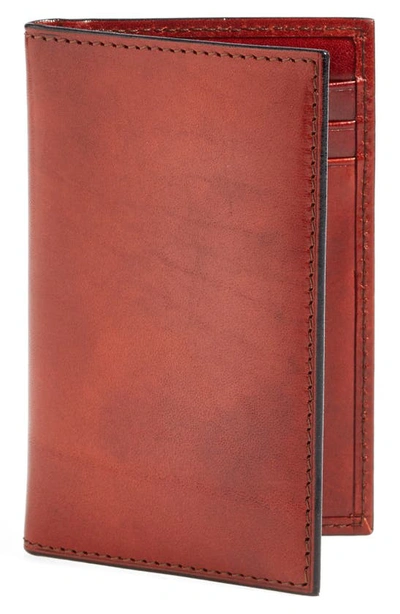 Bosca Old Leather Card Case In Cognac