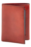 Bosca Old Leather Double Id Trifold Wallet In Cognac