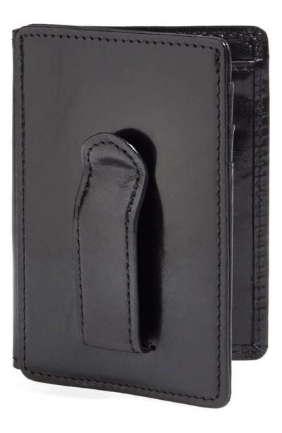 Bosca Old Leather Front Pocket Id Wallet In Black