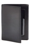 Bosca Old Leather Double Id Trifold Wallet In Black