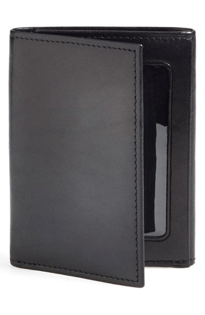 Bosca Old Leather Double Id Trifold Wallet In Black