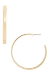Halogenr Sleek Flat Hoop Earrings In Gold
