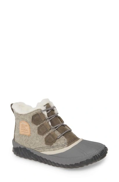 Sorel Out N About Plus Waterproof Bootie In Natural Tan Leather