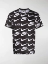 BLACK COMME DES GARÇONS X NIKE ALL-OVER PRINT T-SHIRT,1DT10115382016