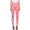 BALMAIN BALMAIN PINK HIGH-WAIST JEANS